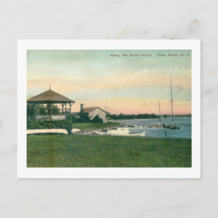 Entlang der River Front, Toms River, NJ Vintage Postkarte