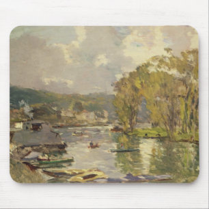 Entlang der Seine bei Meudon, c.1893 (Öl auf Mousepad