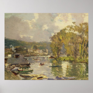 Entlang der Seine bei Meudon, c.1893 (Öl auf Poster