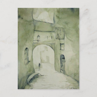 entlang der Straßen Postkarte