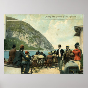 Entlang der Ufer des Hudson, Vintage Poster