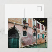 Entlang der Venedig-Kanäle Postkarte (Vorne/Hinten)