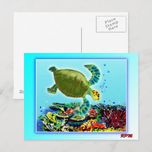 Entlang des Great Barrier Reef Postkarte (Vorne/Hinten)