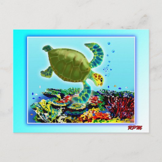 Entlang des Great Barrier Reef Postkarte (Vorderseite)