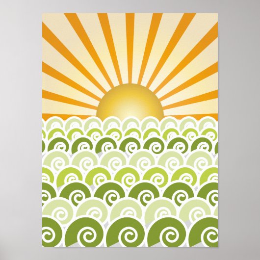 Entlang des grünen Posters von Waves Poster (Vorne)