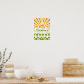 Entlang des grünen Posters von Waves Poster (Küche)