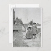 Entlang des Kanals in Old Manhattan Postkarte (Vorne/Hinten)