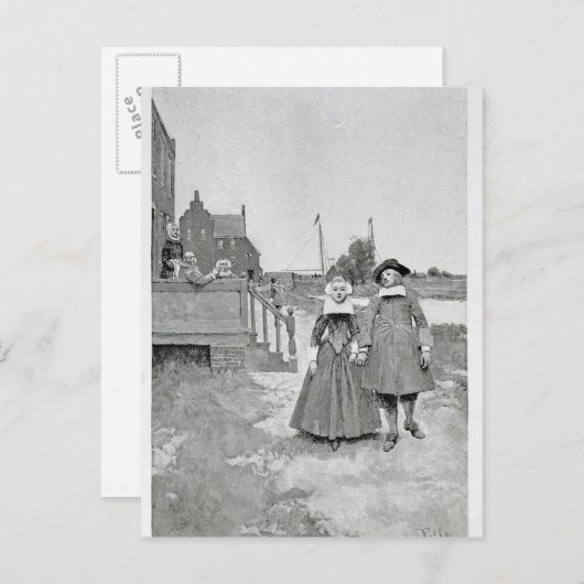 Entlang des Kanals in Old Manhattan Postkarte (Vorne/Hinten)