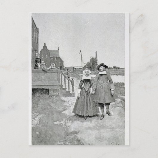 Entlang des Kanals in Old Manhattan Postkarte (Vorderseite)