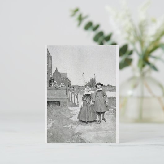 Entlang des Kanals in Old Manhattan Postkarte (Stehend Vorderseite)