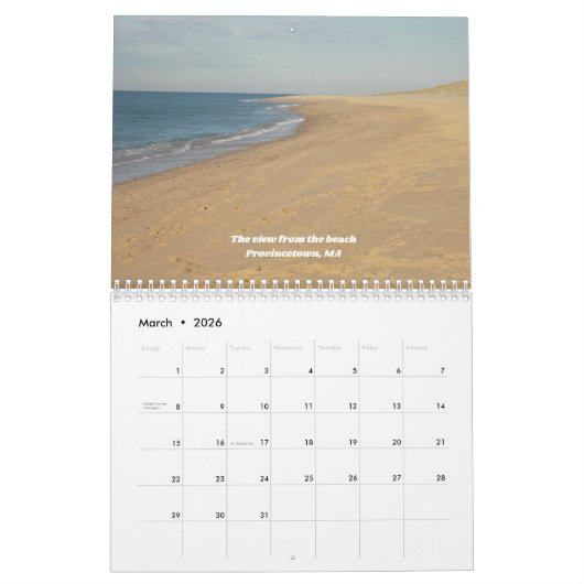 Entlang des New England Shoreline Wall Calendar Kalender (Mär 2026)