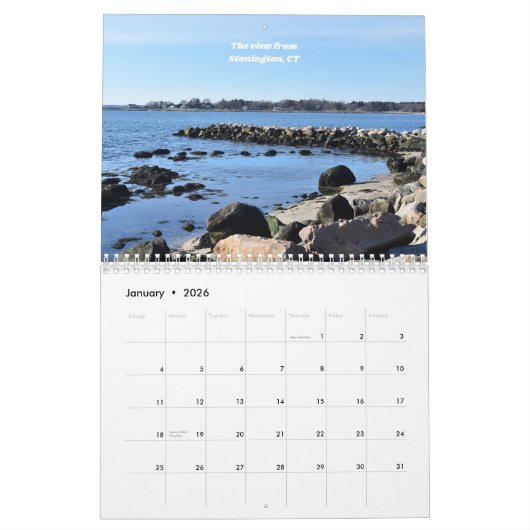 Entlang des New England Shoreline Wall Calendar Kalender (Jan 2026)
