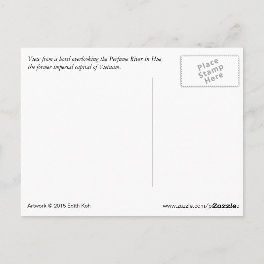 Entlang des Parfüms Postkarte (Rückseite)