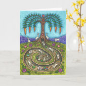 ENTLANG DES RABBIT HOLE, CARROT WILLOW BAUM Fun Bl Karte (Gelbe Blume)