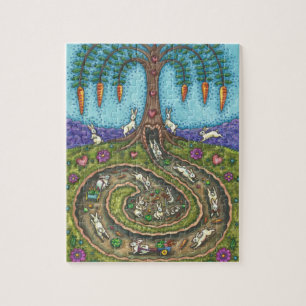 ENTLANG DES RABBIT HOLE, WILLOW & BUNNIES PUZZLE