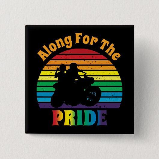 Entlang des Rainbow-Sonnenuntergangs des Pride 70 Button (Vorderseite)