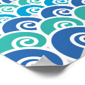 Entlang des Waves Blue Poster (Ecke)