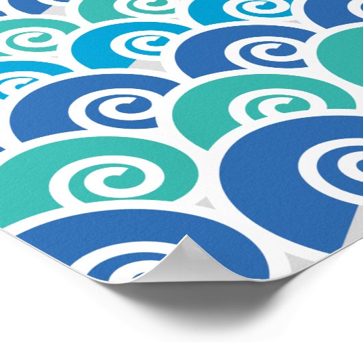 Entlang des Waves Blue Poster (Ecke)