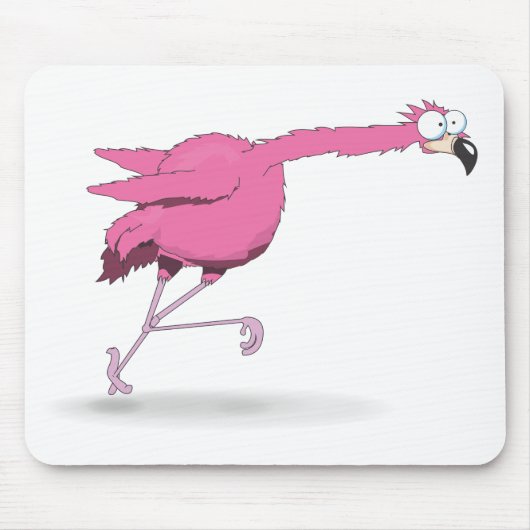 Entlang Flamingo laufen Mousepad (Vorne)