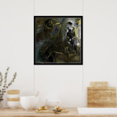 Entlang kam eine Spinne... Poster (Küche)
