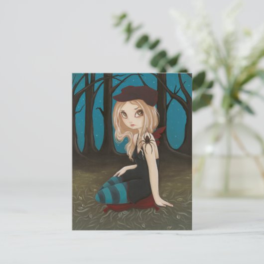 Entlang kam eine Spinne - Postkarte (Stehend Vorderseite)