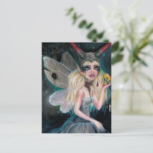 Entlang kam eine Spinne Postkarte (Stehend Vorderseite)