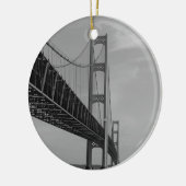 entlang Mackinac Bridge Grayscale Keramikornament (Links)