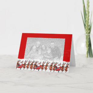 Entlang stürzen feiertagskarte