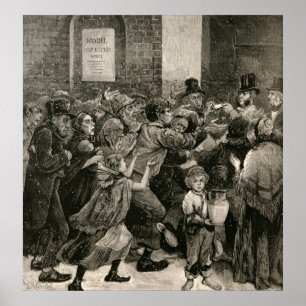 Entlastung der Arbeitslosen in London Poster