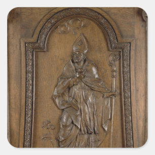 Entlastung, die Bischof St. Medard darstellt Quadratischer Aufkleber
