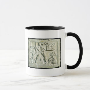Entlastung, die den Innenraum einer Schmiede Tasse