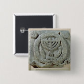 Entlastung, die ein menorah darstellt button (Vorne & Hinten)