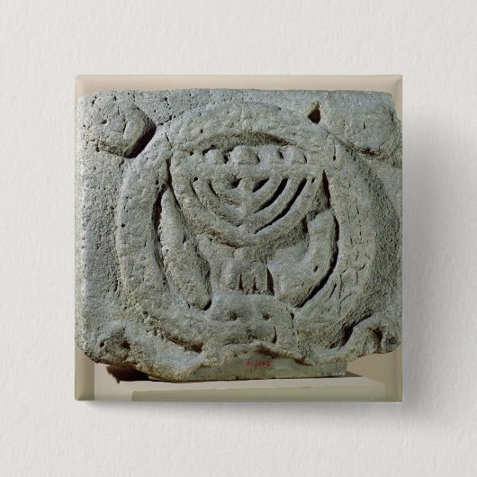 Entlastung, die ein menorah darstellt button (Vorderseite)