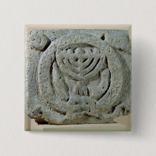 Entlastung, die ein menorah darstellt button