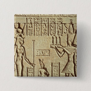 Entlastung, die ein Pharao darstellt Button