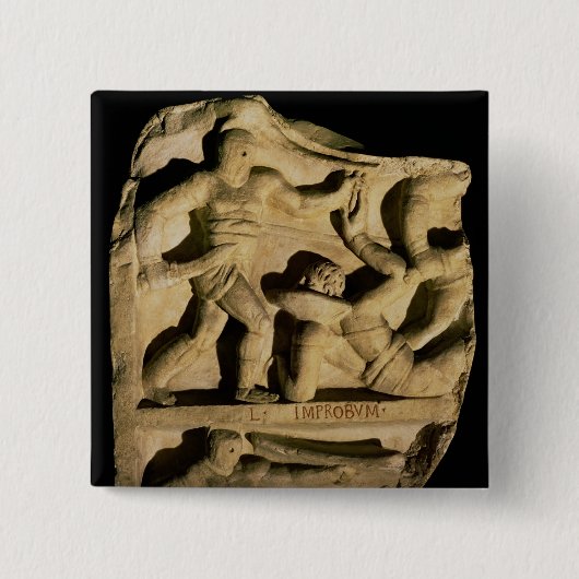 Entlastung, die ein samnite besiegt ein retiarius button (Vorderseite)