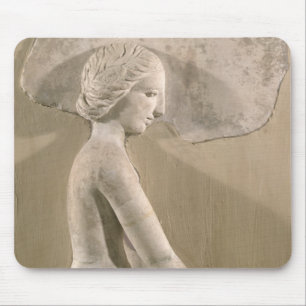 Entlastung, die eine Frau im Profil darstellt Mousepad