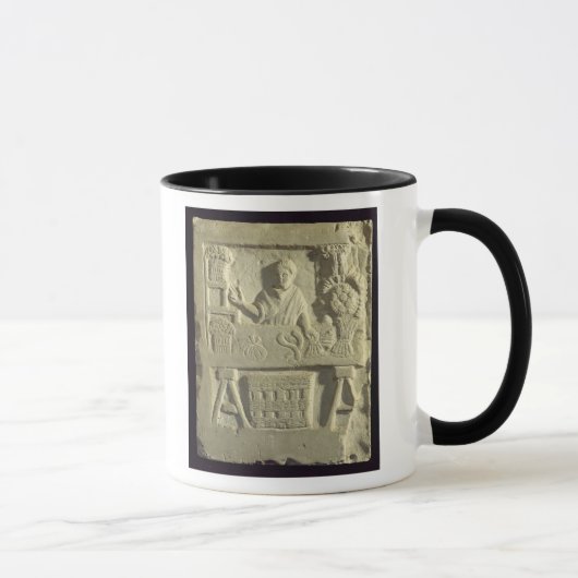 Entlastung, die einen Blumen- und Gemüseverkäufer Tasse (Rechts)