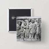 Entlastung, die einen Jungen liest zu seinem Button (Vorne & Hinten)