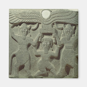 Entlastung, die Gilgamesh zwischen zwei darstellt Magnet
