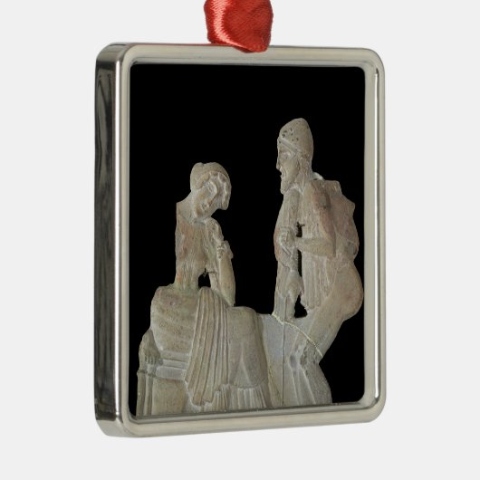 Entlastung, die Odysseus und Penelope darstellt Silbernes Ornament (Rechts)
