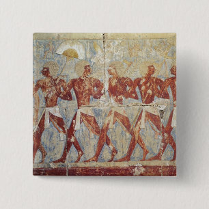 Entlastung, die Parade zu Ehren Hathor darstellt Button