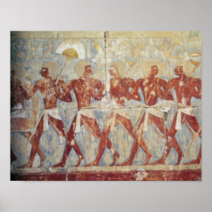 Entlastung, die Parade zu Ehren Hathor darstellt Poster