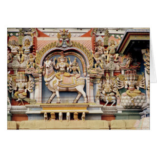 Entlastung, die Shiva und Parvati Reiten darstellt