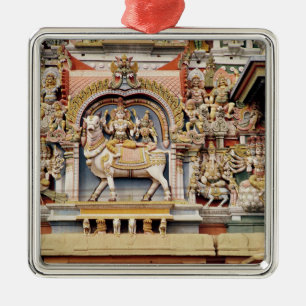 Entlastung, die Shiva und Parvati Reiten darstellt Ornament Aus Metall
