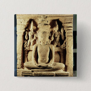 Entlastung, die Tirthankara Mahavira darstellt Button