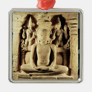 Entlastung, die Tirthankara Mahavira darstellt Silbernes Ornament