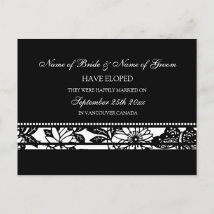 Entlaufen-Mitteilungs-Postkarten Schwarzweiss Ankündigungspostkarte