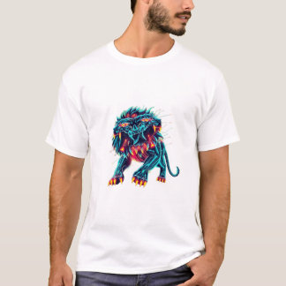 Entleash Roar: Cybernetic Lion T-Shirt