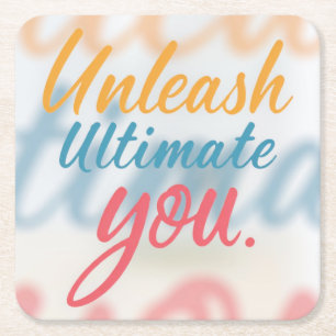 Entleash Ultimate Rechteckiger Pappuntersetzer